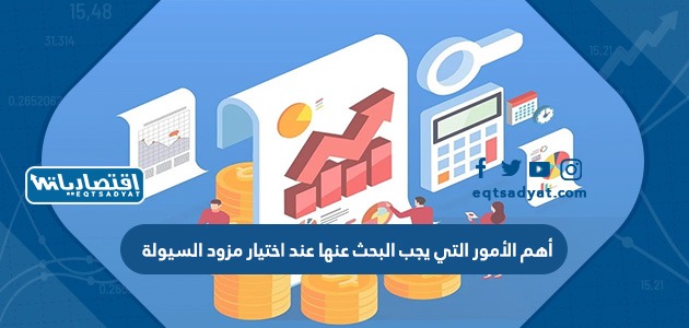 أهم الأمور التي يجب البحث عنها عند اختيار مزود السيولة