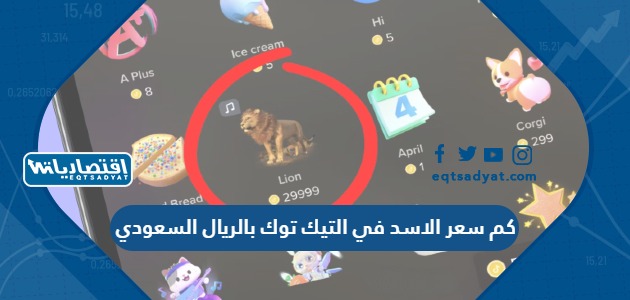 كم سعر الاسد في التيك توك بالريال السعودي